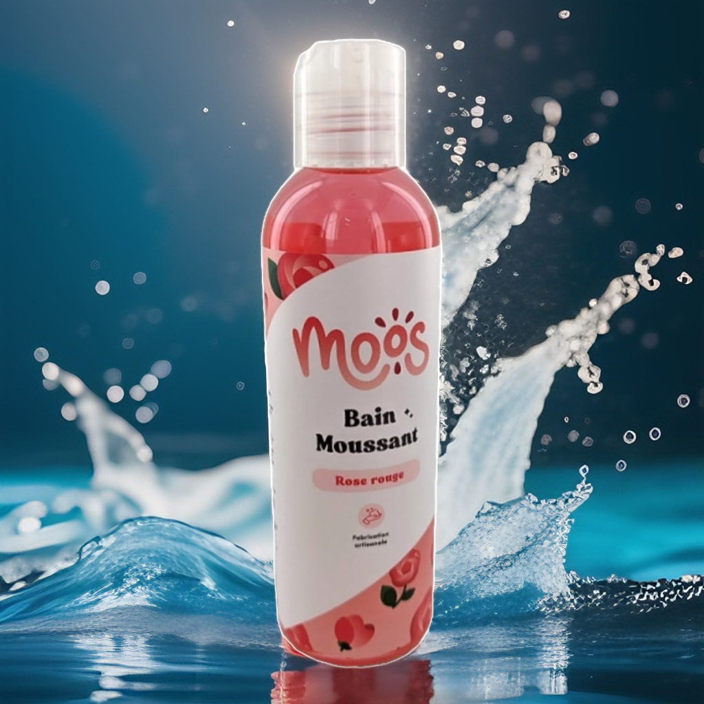 Bain moussant rose rouge