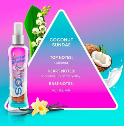 Brume corps et cheveux 100ml Coconut Sundae