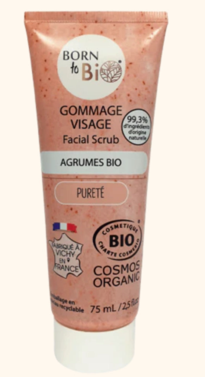 Gommage visage peaux mixtes à grasses à l'extrait d 'agrumes