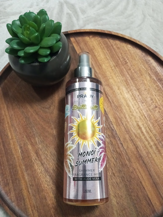 Brume scintillante corps et cheveux Monoi Summer 250 ml