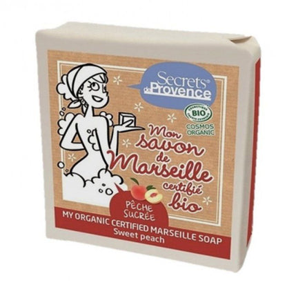 Savon de Marseille Bio parfum pêche sucrée